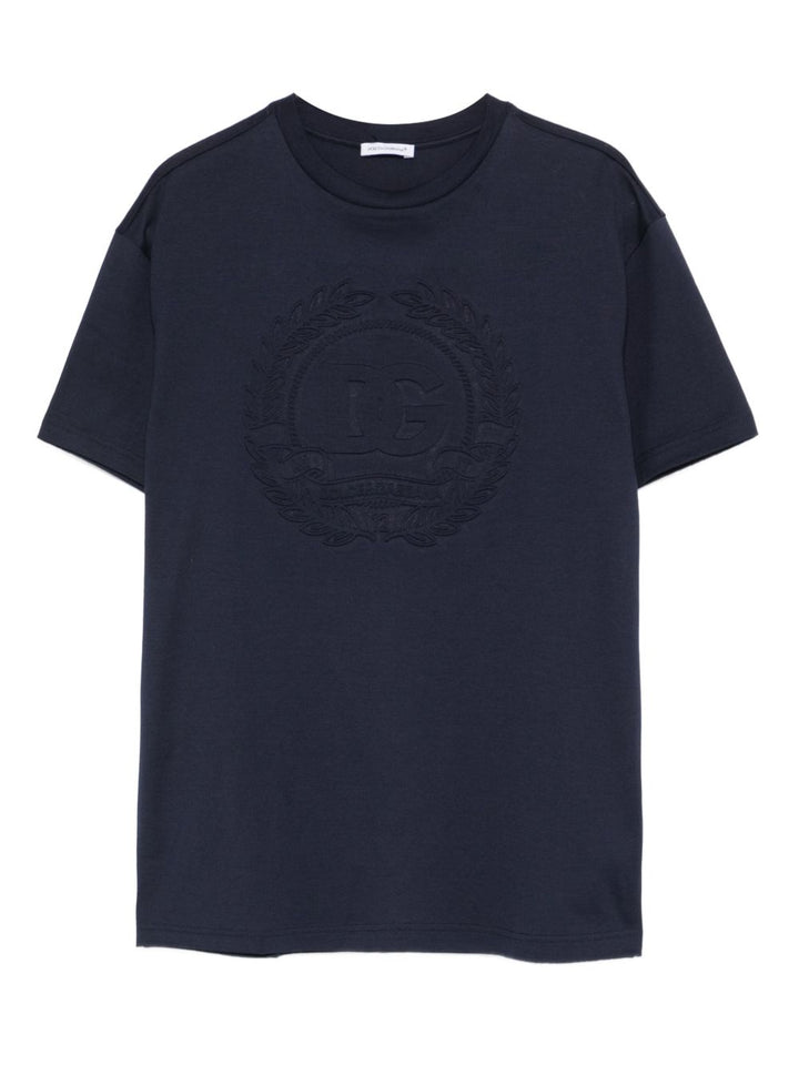 T-shirt blu per bambino L4JTHVG7PGZ B3895 Dolce & Gabbana Kids 