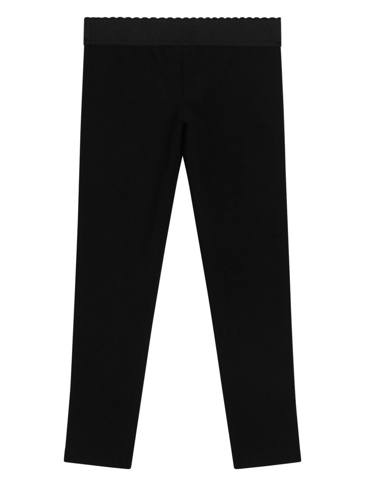 Pantalone nero per bambina L5JPB8G7N9L N0000 Dolce & Gabbana Kids 
