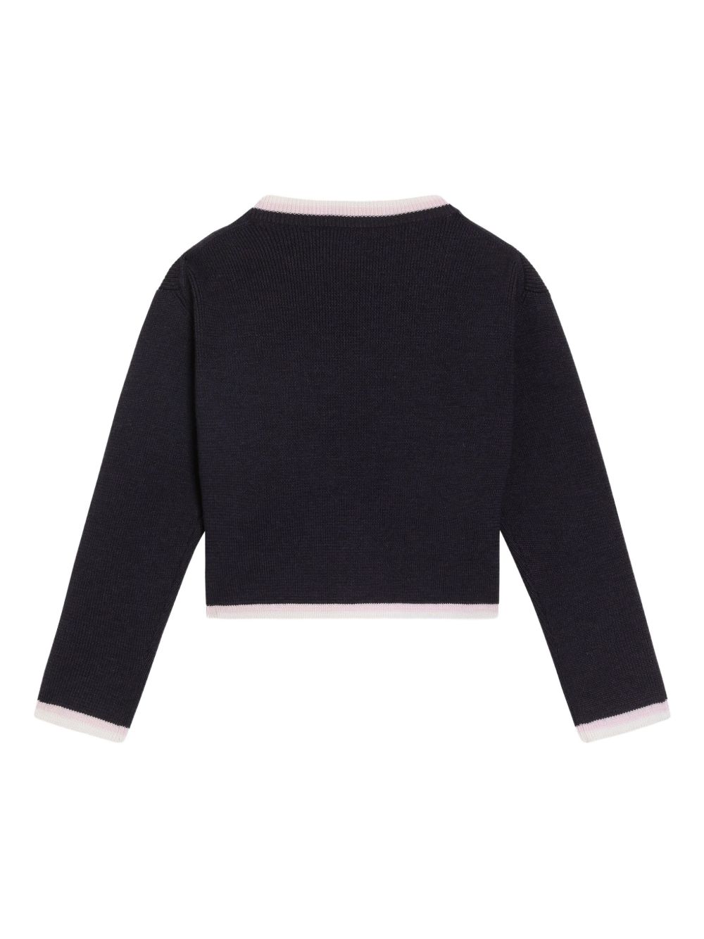 Maglione blu navy per bambina L5KWK5JDVB7 B3895 Dolce & Gabbana Kids 