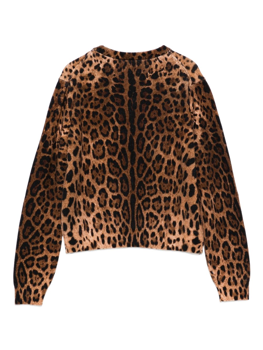 Cardigan leopardato marrone con bambina L5KWK5JDVDT HY13M Dolce & Gabbana Kids 