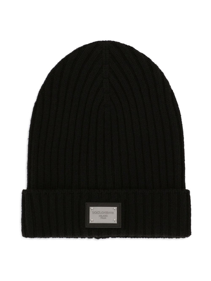 Cappello nero per bambino LBKH82JCVD6 N0000 Dolce & Gabbana Kids 