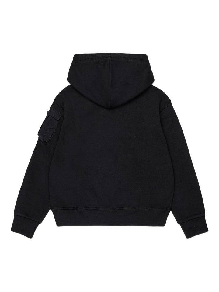 Felpa nera per bambino DQ2735D0AC6 DQ900 Dsquared2 Kids 