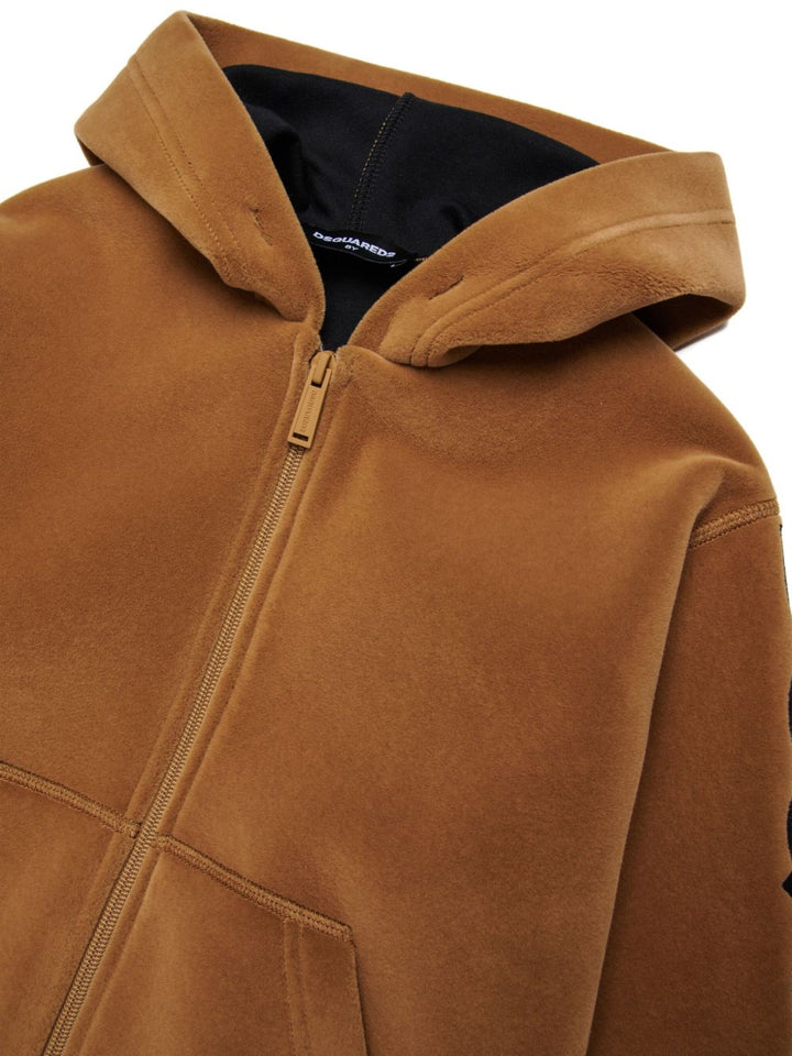 Felpa marrone per bambino DQ3001D0AF8 DQ721 Dsquared2 Kids 