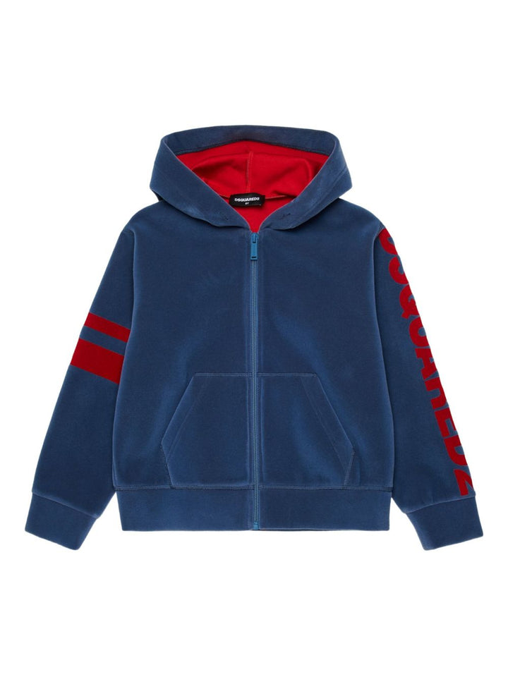 Felpa blu per bambino DQ3001D0AF8 DQ882 Dsquared2 Kids 