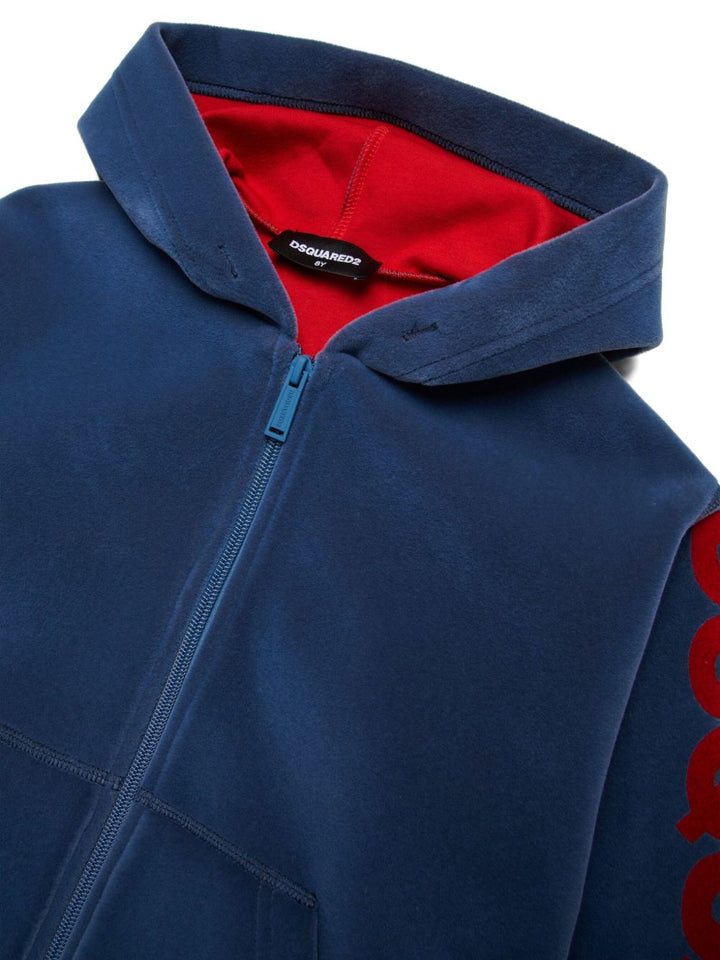 Felpa blu per bambino DQ3001D0AF8 DQ882 Dsquared2 Kids 