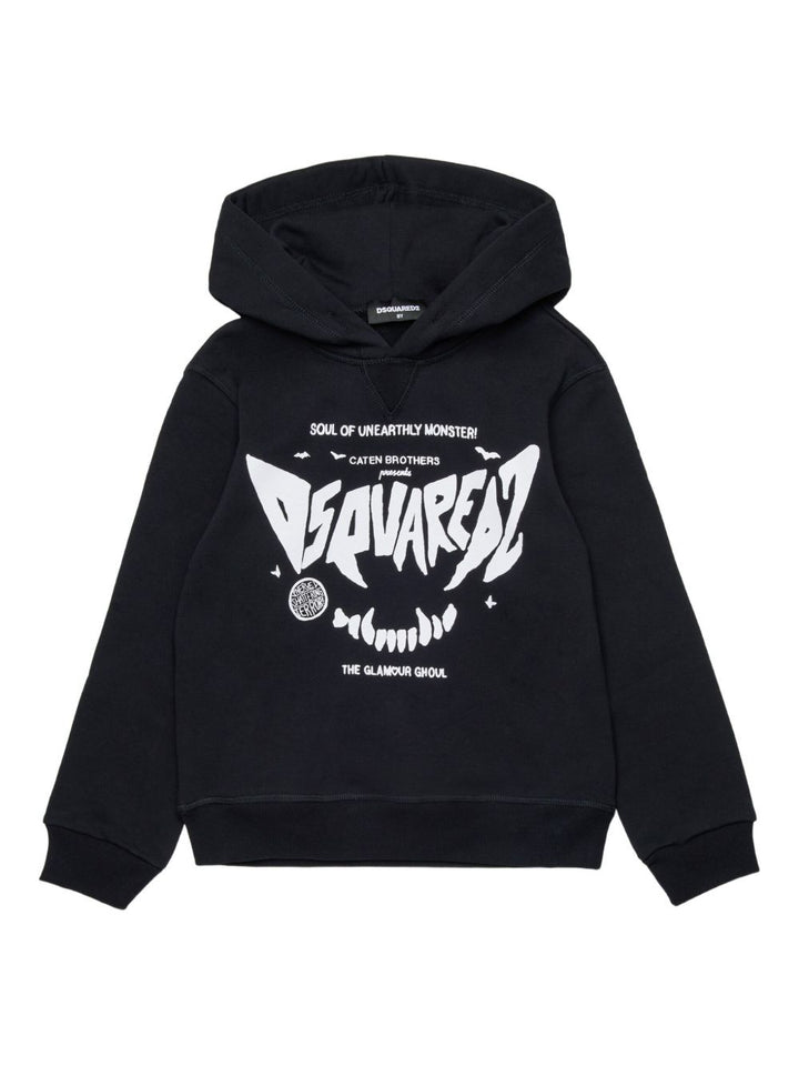 Felpa nera per bambino DQ3004D0094 DQ900 Dsquared2 Kids 