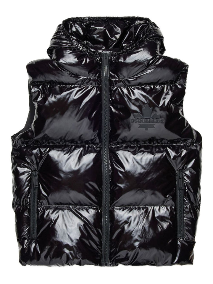 Gilet nero per bambino DQ3043D0ADY DQ900 Dsquared2 Kids 