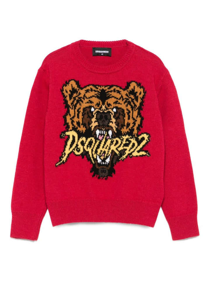 Maglione rosso per bambino DQ3069D0AFE DQ423 Dsquared2 Kids 