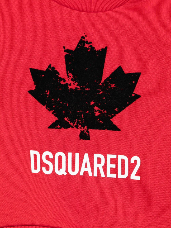 Felpa rossa per neonato DQ3096D00ZF DQ423 Dsquared2 Kids 