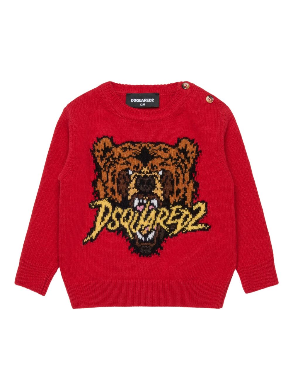 Maglione rosso per neonato DQ3143D0AFE DQ423 Dsquared2 Kids 