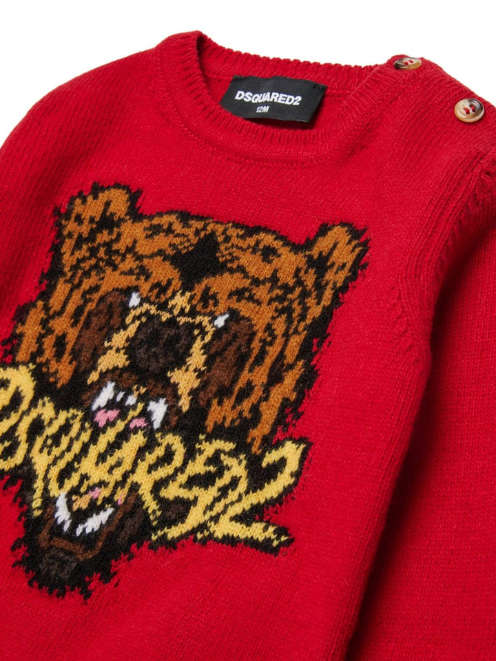 Maglione rosso per neonato DQ3143D0AFE DQ423 Dsquared2 Kids 