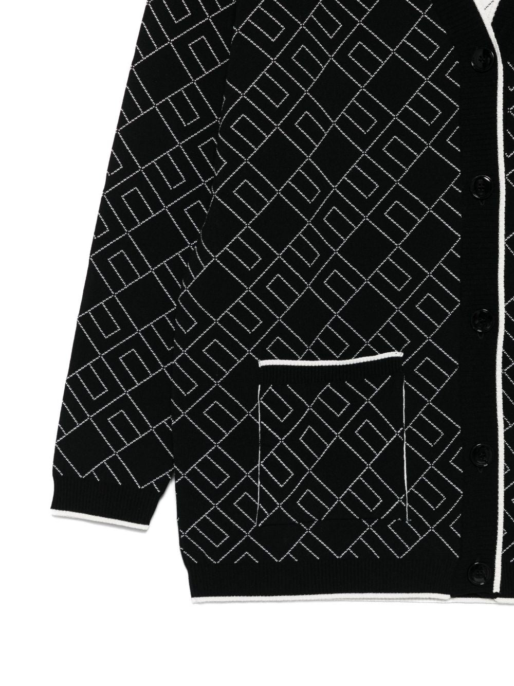 Cardigan nero per bambina EFMA182CFL229 D748 Elisabetta Franchi Kids 