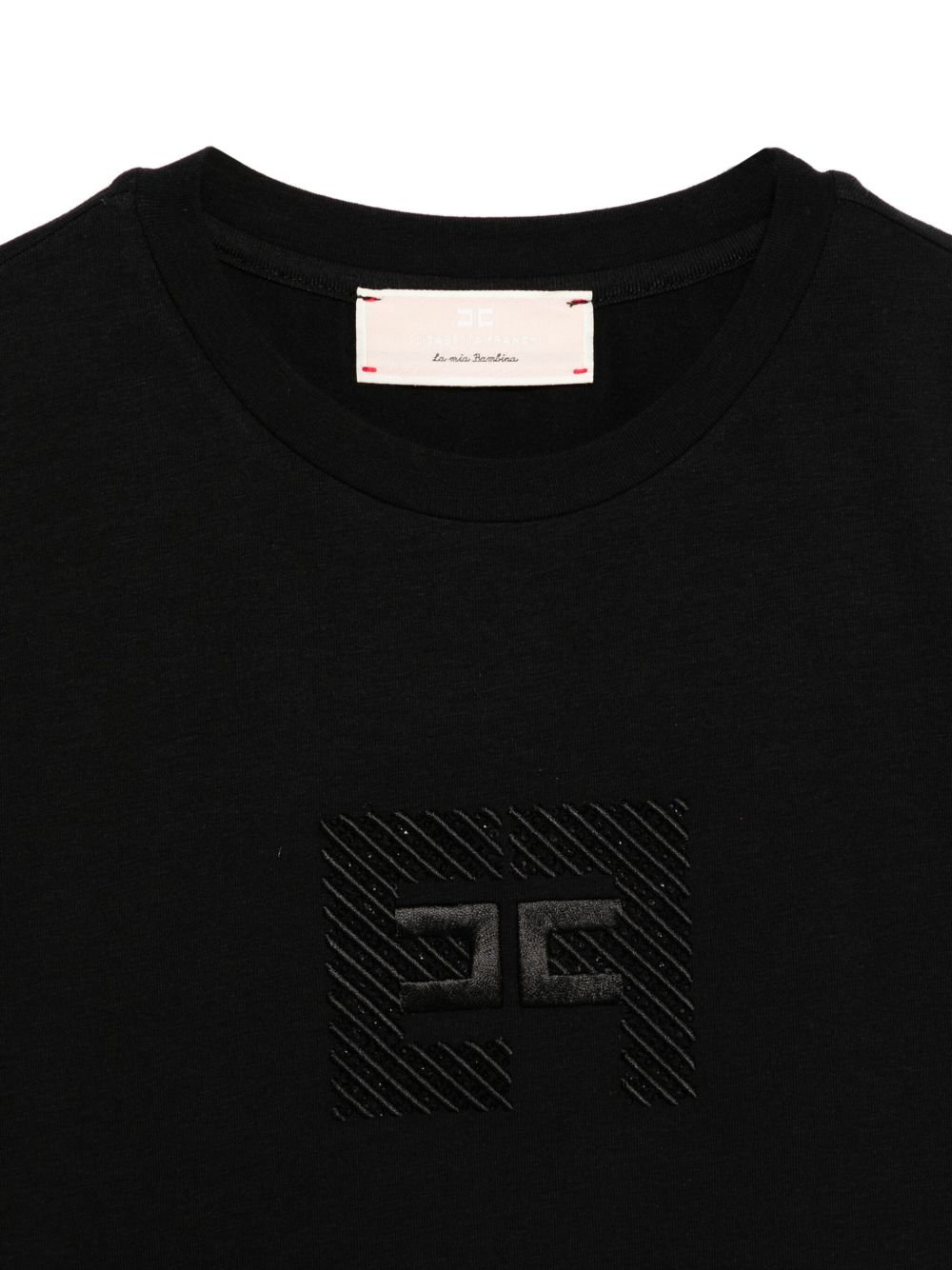 T-shirt nero per bambina EFTS2490JE006 N000 Elisabetta Franchi Kids 