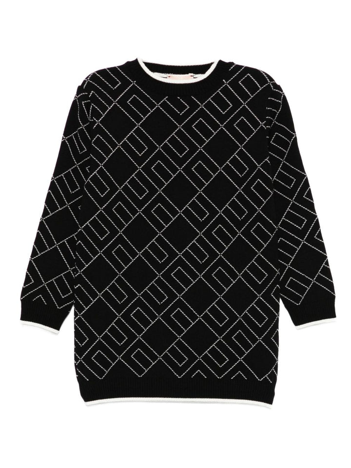 Abito nero per bambina EGAB217CFL229K D748 Elisabetta Franchi Kids 