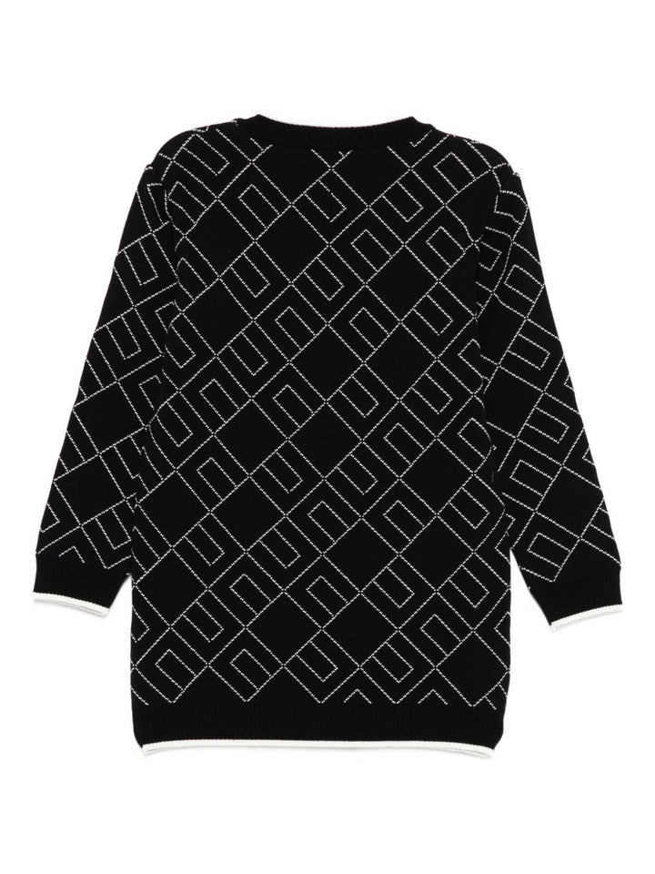 Abito nero per bambina EGAB217CFL229K D748 Elisabetta Franchi Kids 