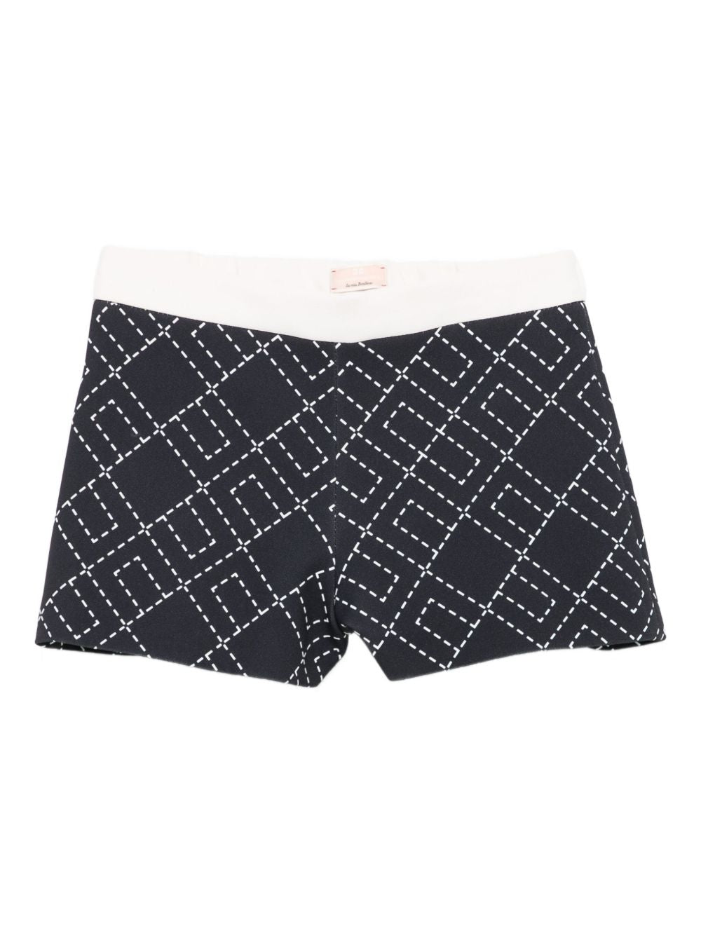 Bermuda nera per bambina EGBE0240GA023 D948 Elisabetta Franchi Kids 
