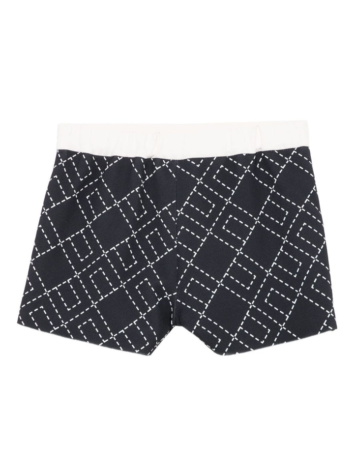Bermuda nera per bambina EGBE0240GA023 D948 Elisabetta Franchi Kids 