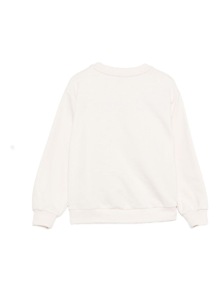 Felpa bianca per bambina EGFE0560FF002 0067 Elisabetta Franchi Kids 