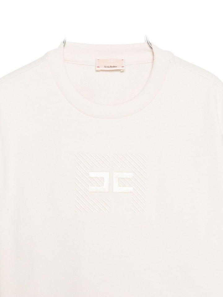 Felpa bianca per bambina EGFE0560FF002 0067 Elisabetta Franchi Kids 