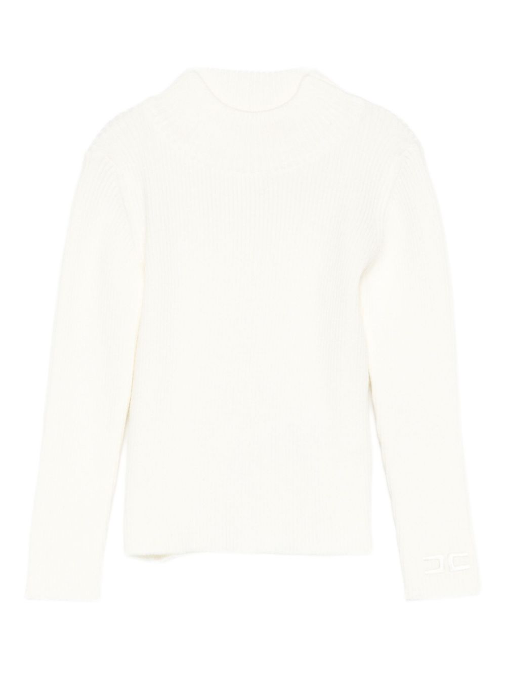 Maglione bianco sporco per neonata EGMA040CFL040 0004 Elisabetta Franchi Kids 
