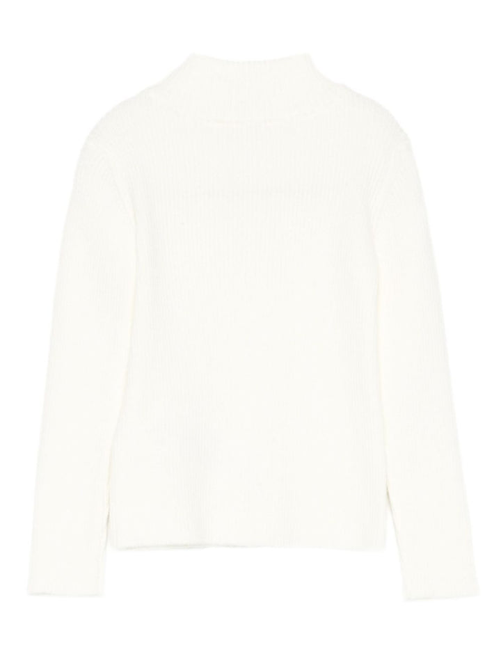Maglione bianco sporco per neonata EGMA040CFL040 0004 Elisabetta Franchi Kids 