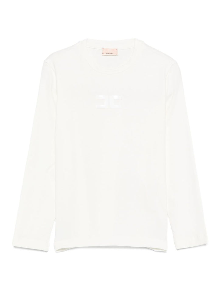 T-shirt bianca per bambina EGTS1050JE006K 0004 Elisabetta Franchi Kids 