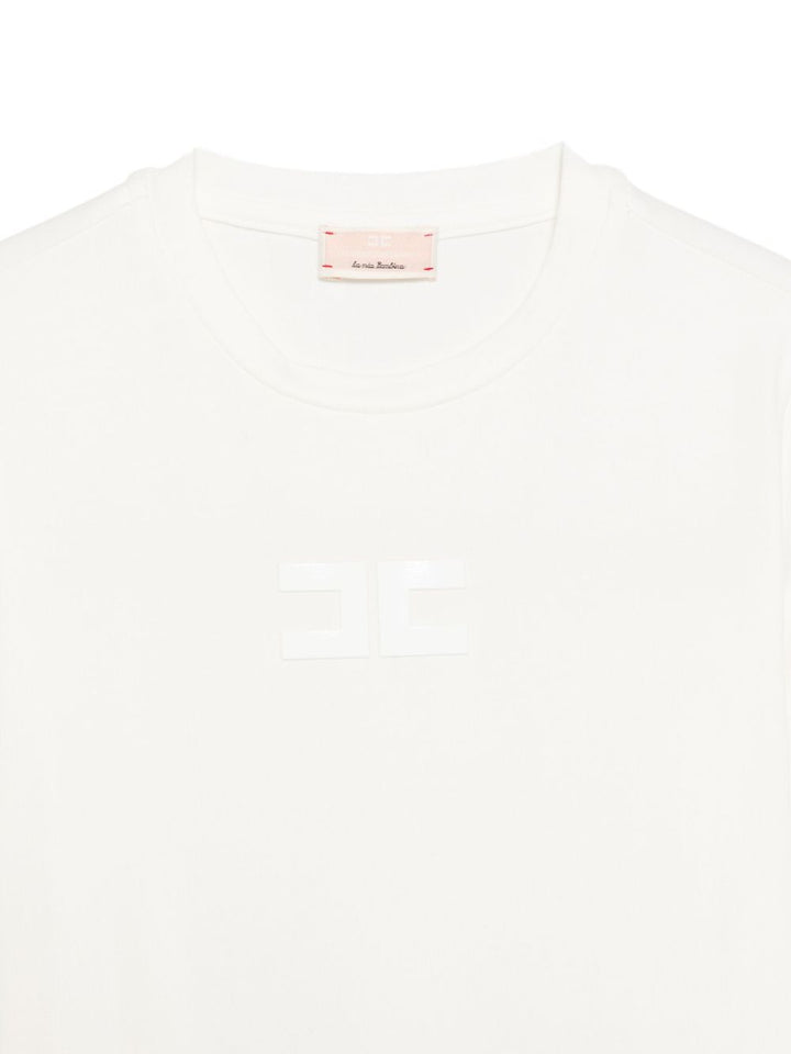T-shirt bianca per bambina EGTS1050JE006K 0004 Elisabetta Franchi Kids 