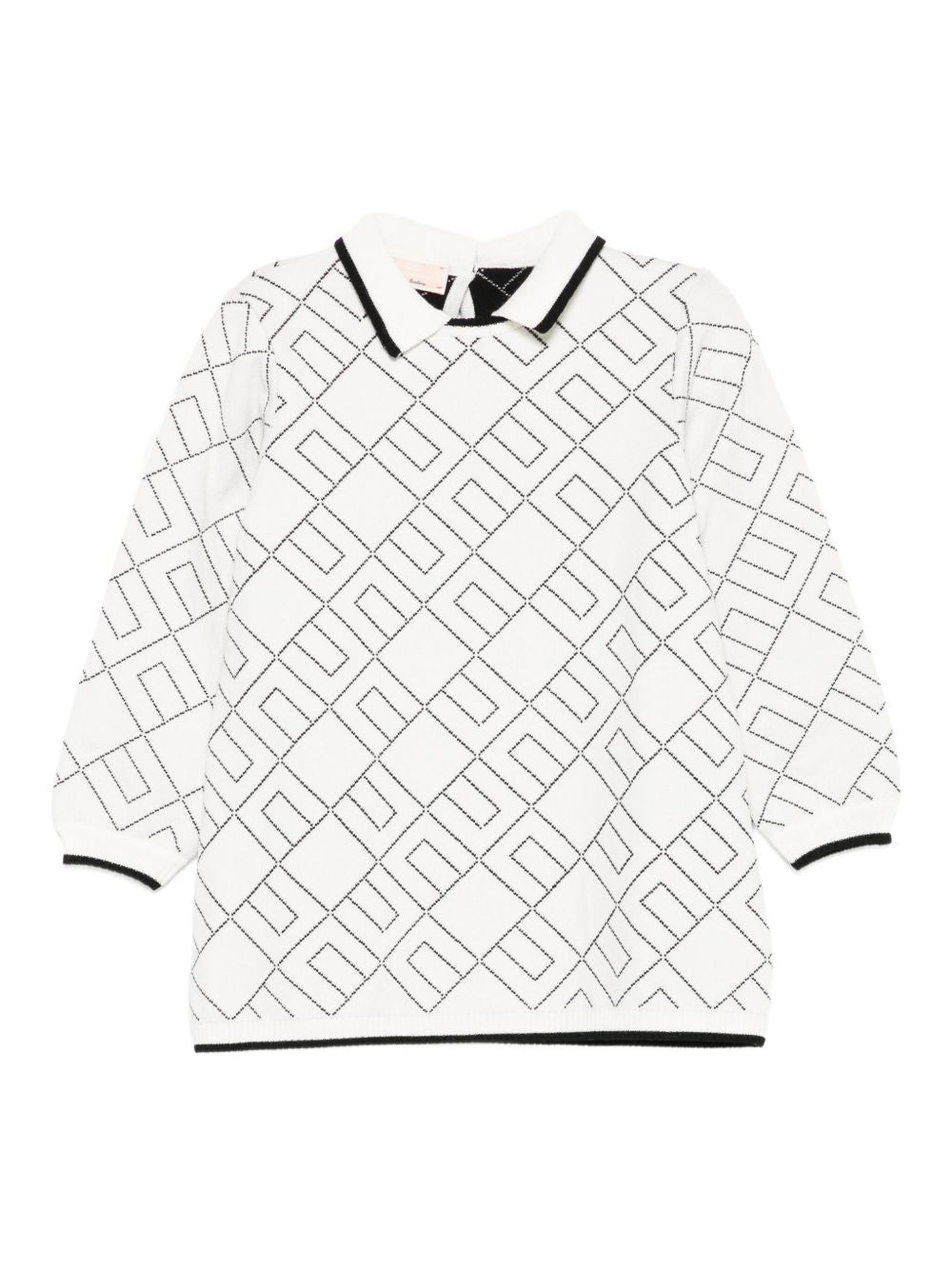 Abito bianco/nero per neonato ENAB067CFL229 D759 Elisabetta Franchi Kids 