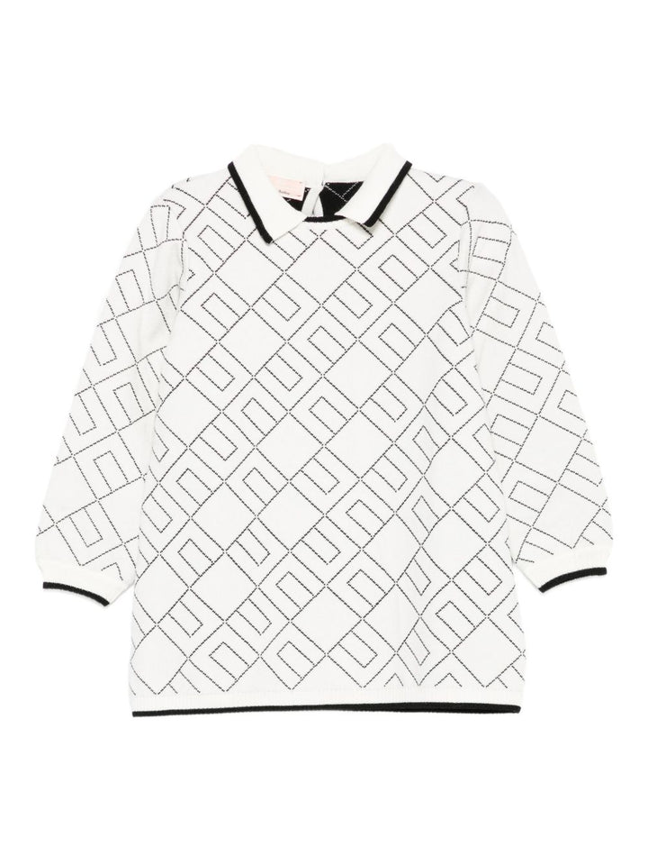 Abito bianco/nero per neonato ENAB067CFL229 D759 Elisabetta Franchi Kids 
