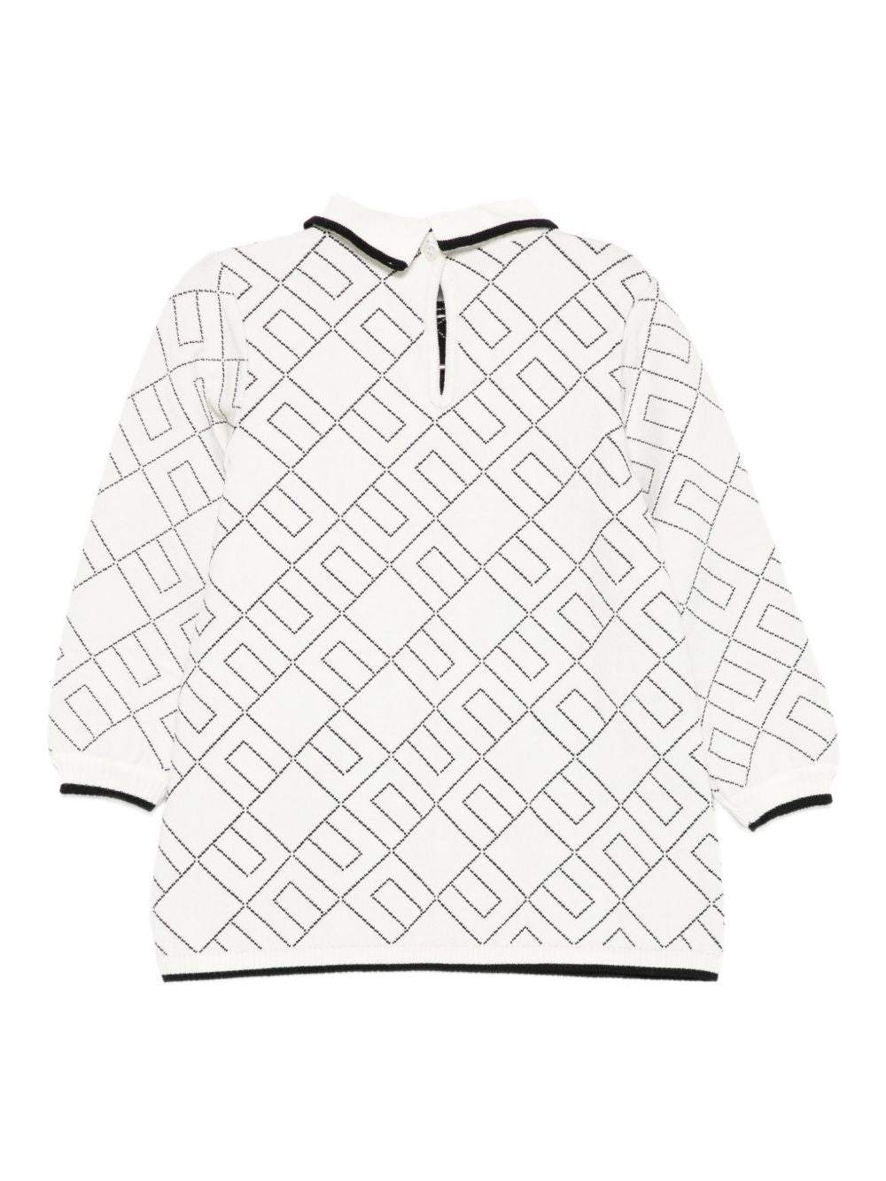 Abito bianco/nero per neonato ENAB067CFL229 D759 Elisabetta Franchi Kids 