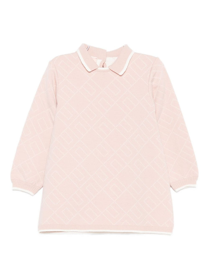 Abito rosa chiaro per neonata ENAB067CFL229 D770 Elisabetta Franchi Kids 