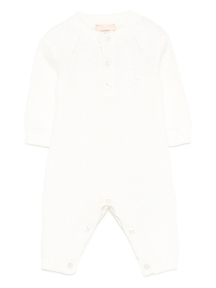 Tutina bianca per neonata ENTU137CFL061 0000 Elisabetta Franchi Kids 