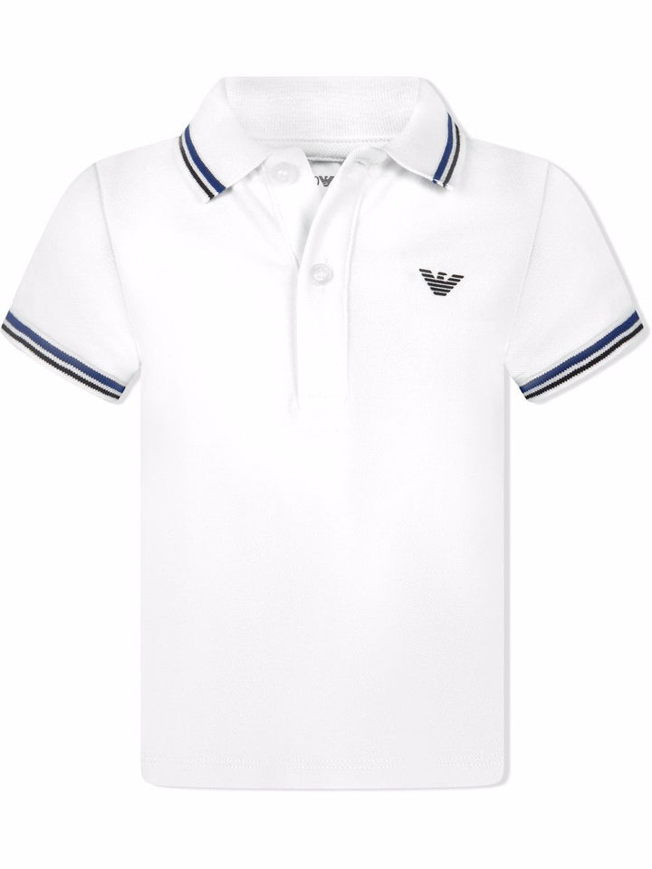 Polo bianca per neonato 8NHFB31JPTZ 0100 Emporio Armani Kids 