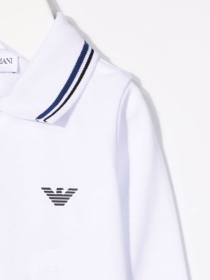 Polo bianco per neonato 8NHFB51JPTZ 0100 Emporio Armani Kids 