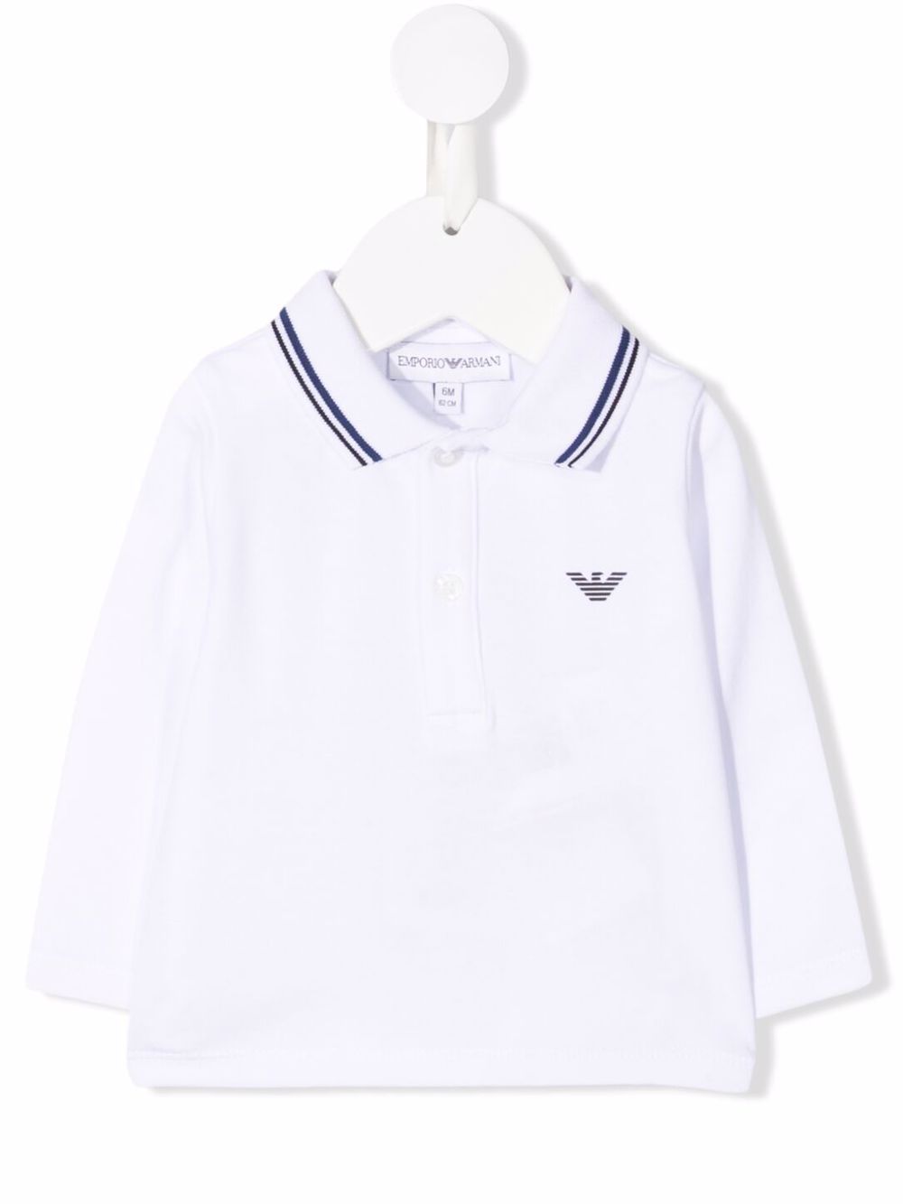 Polo bianco per neonato 8NHFB51JPTZ 0100 Emporio Armani Kids 