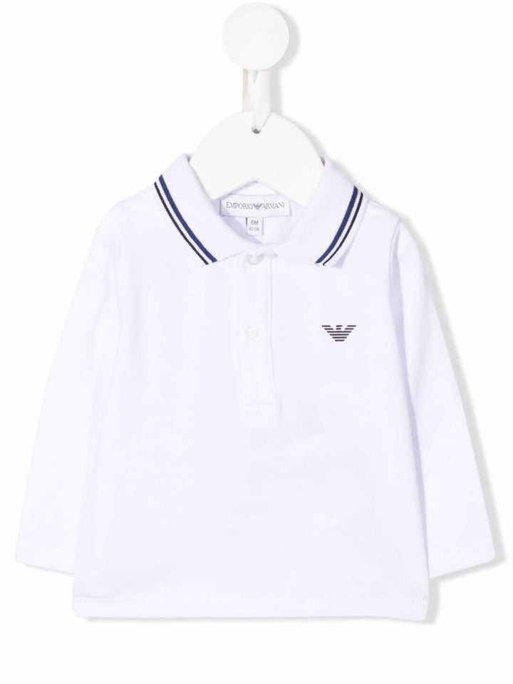 Polo bianco per neonato 8NHFB51JPTZ 0100 Emporio Armani Kids 