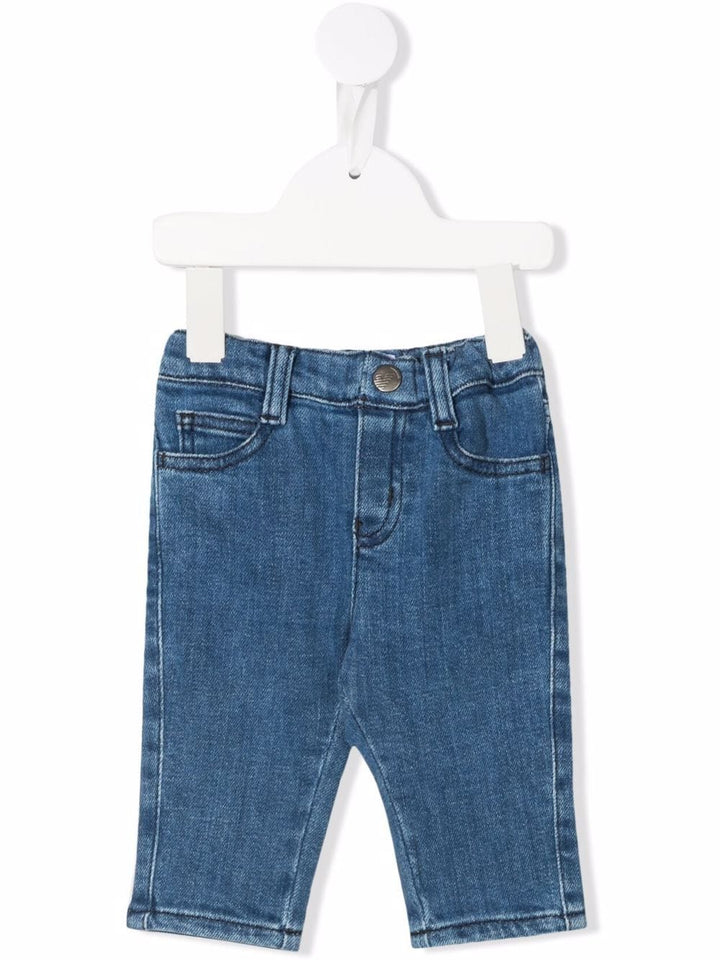 Jeans per neonata in cotone blu 8NHJ094D3BZ 0942 Emporio Armani Kids 