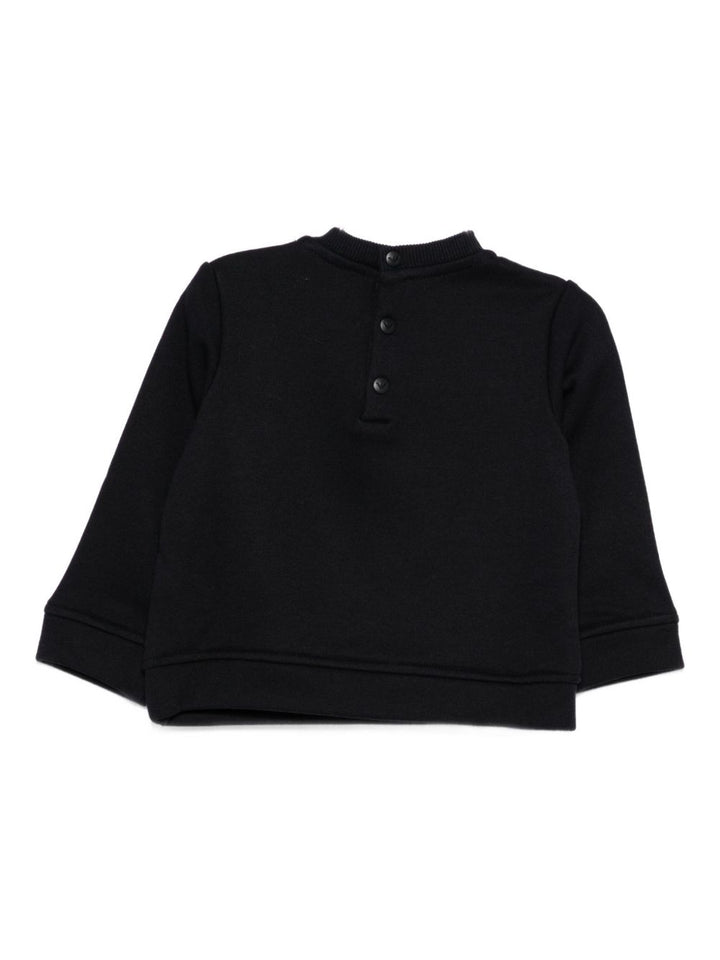 Felpa blu navy per neonato EB000301AF14681 MB053 Emporio Armani Kids 