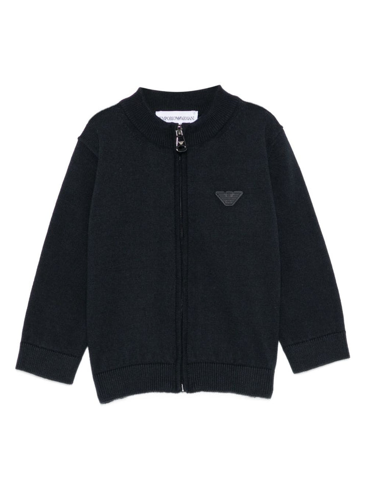 Cardigan blu navy per neonato EB000447AF15211 UB118 Emporio Armani Kids 
