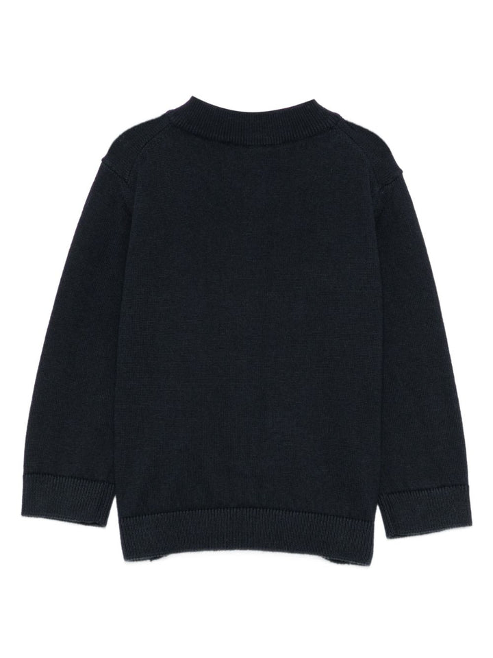 Cardigan blu navy per neonato EB000447AF15211 UB118 Emporio Armani Kids 