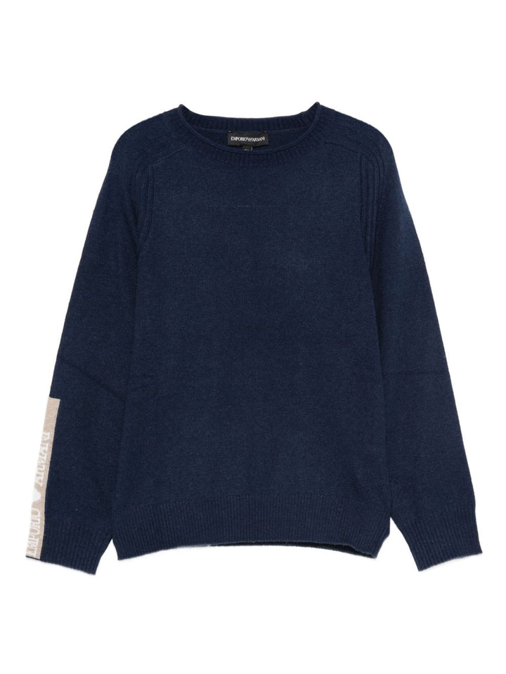 Maglione blu navy per bambino EB000647AF17340 UB130 Emporio Armani Kids 