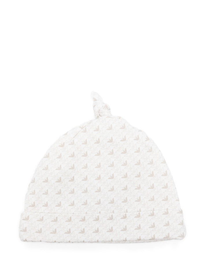 Cappello bianco per neonato EY000005AF10913 F1014 Emporio Armani Kids 