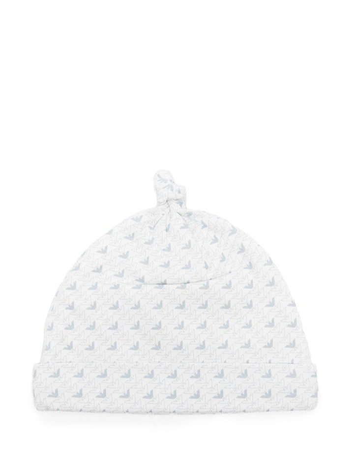Cappello bianco per neonato EY000005AF10913 FB054 Emporio Armani Kids 