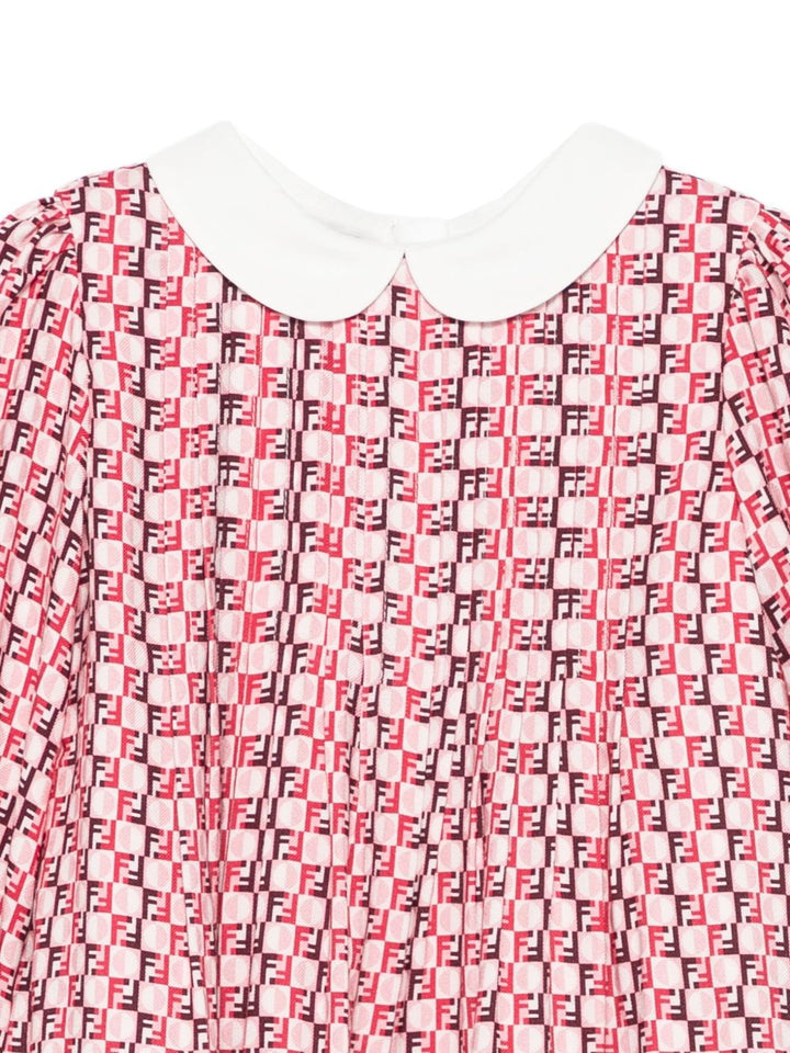 Abito rosso/bianco per neonata BFB573AYMG F1TKH Fendi Kids 
