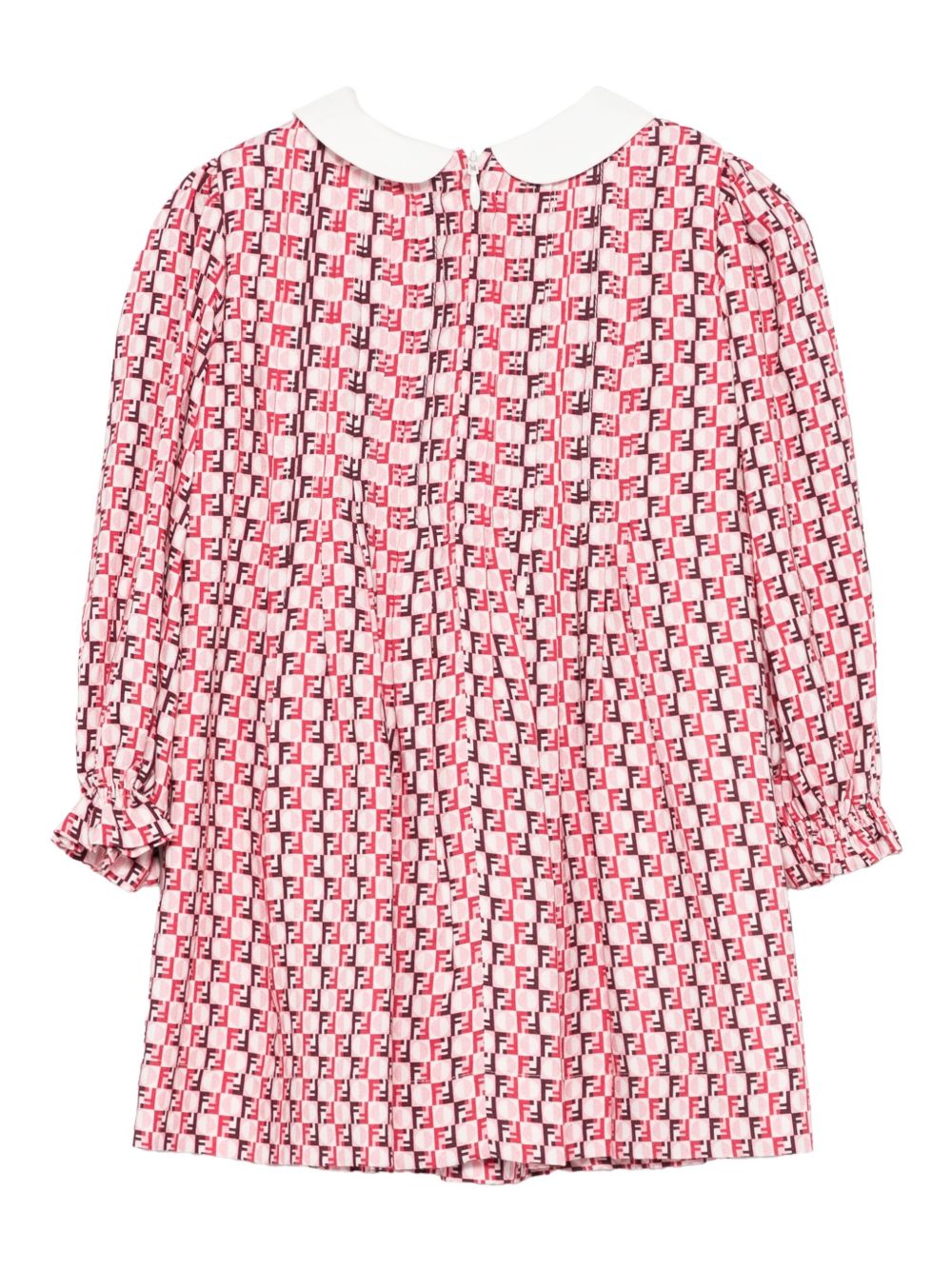 Abito rosso/bianco per neonata BFB573AYMG F1TKH Fendi Kids 