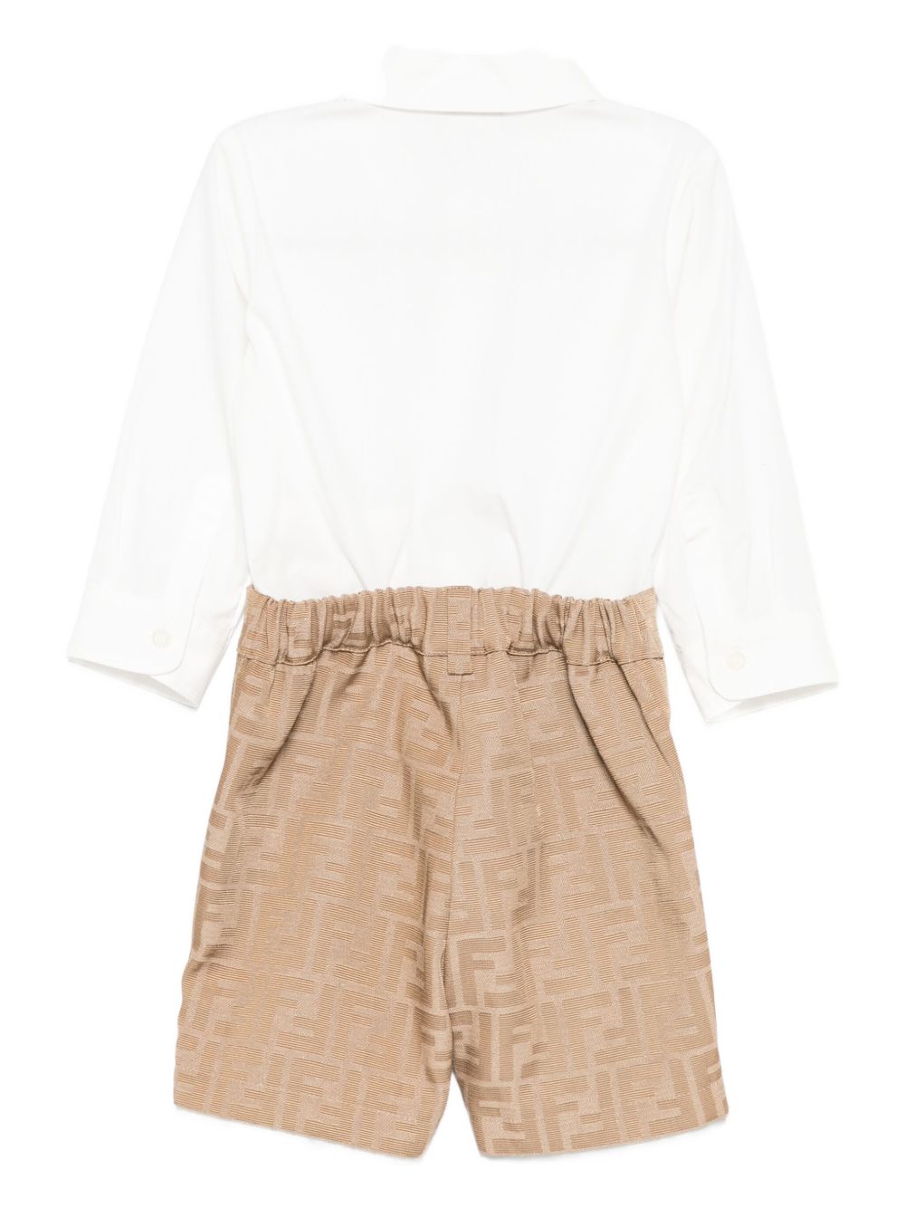 Tutina bianca/beige per neonato BML160AQTK F0QU5 Fendi Kids 