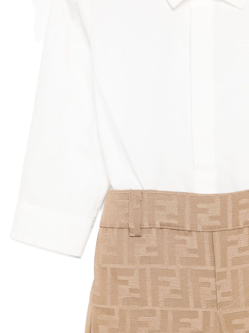 Tutina bianca/beige per neonato BML160AQTK F0QU5 Fendi Kids 