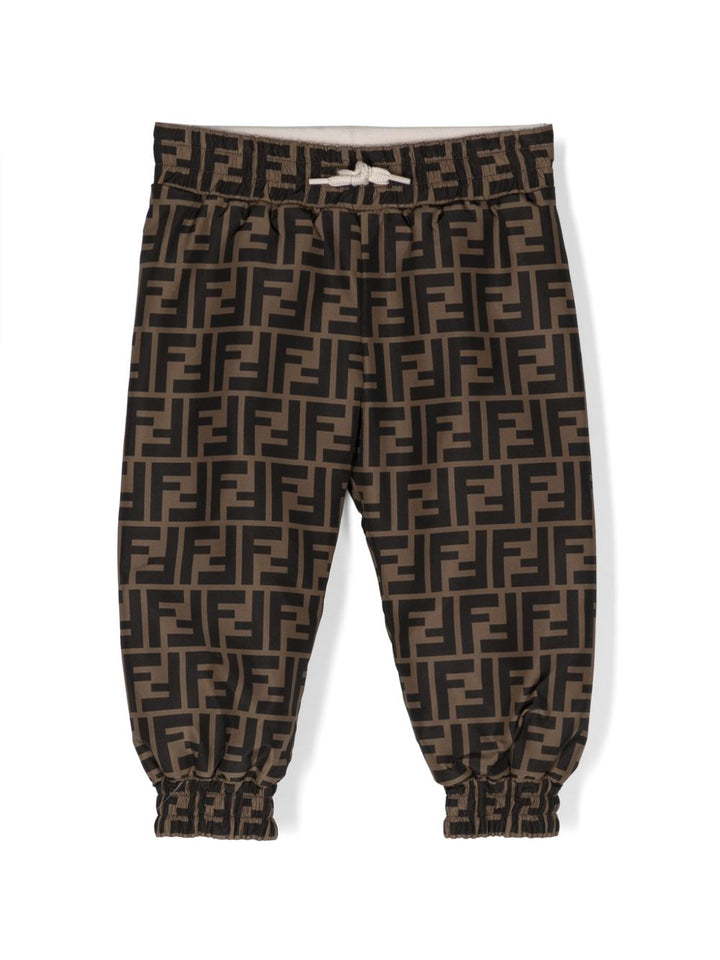 Pantalone marrone per neonato BUF071AMJJ F19J5 Fendi Kids 