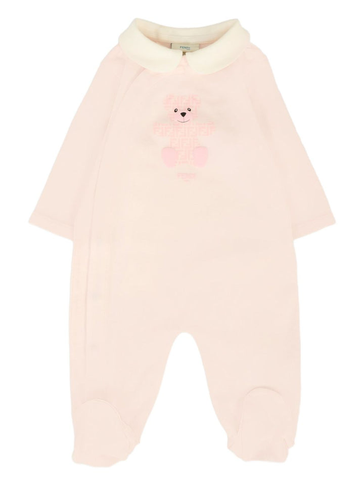 Tutina rosa per neonata BUK141ST8 F0C11 Fendi Kids 
