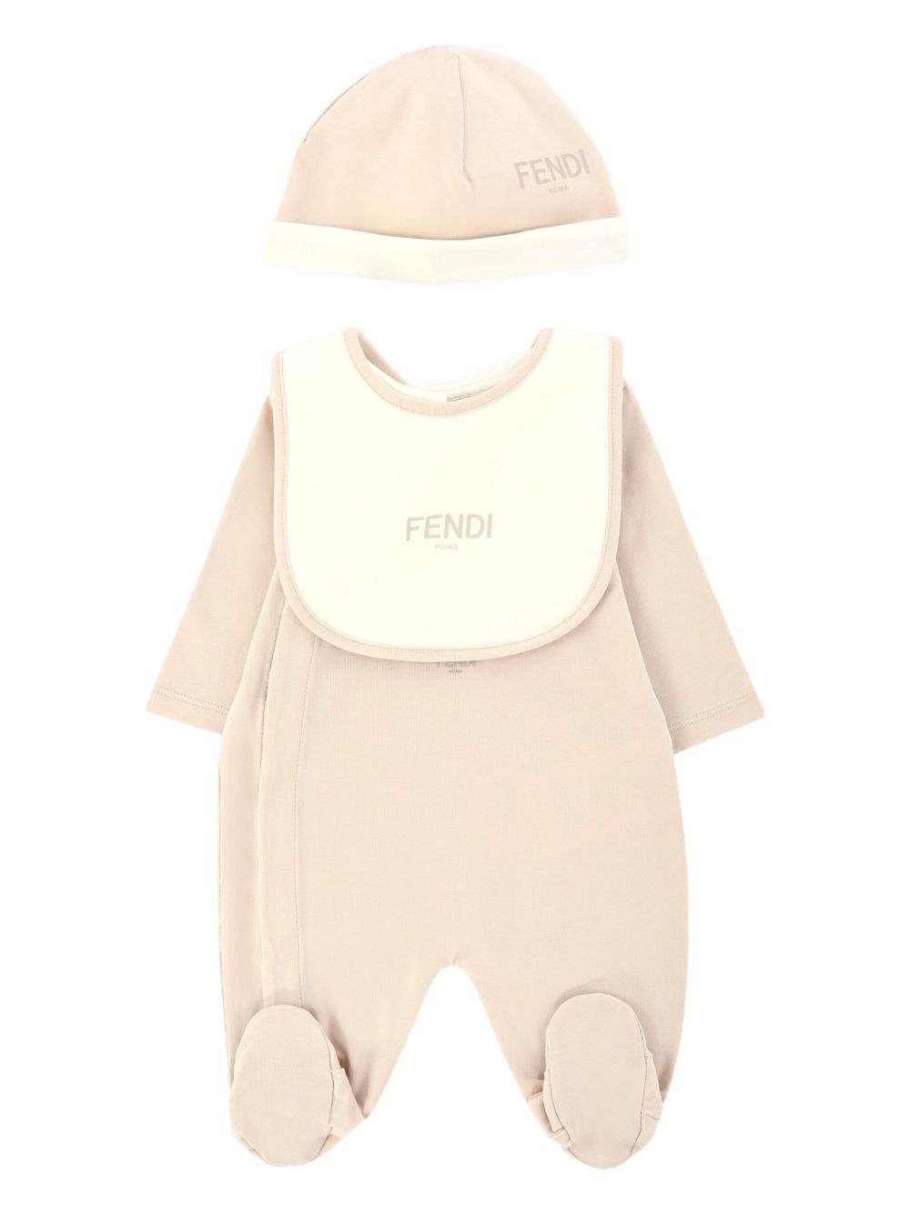 Tutina beige per neonato BUK141ST8 F19J5 Fendi Kids 